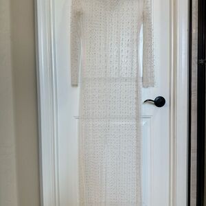 Viral White Pearl Dress